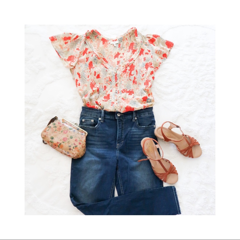 Joie Silk Floral Blouse M